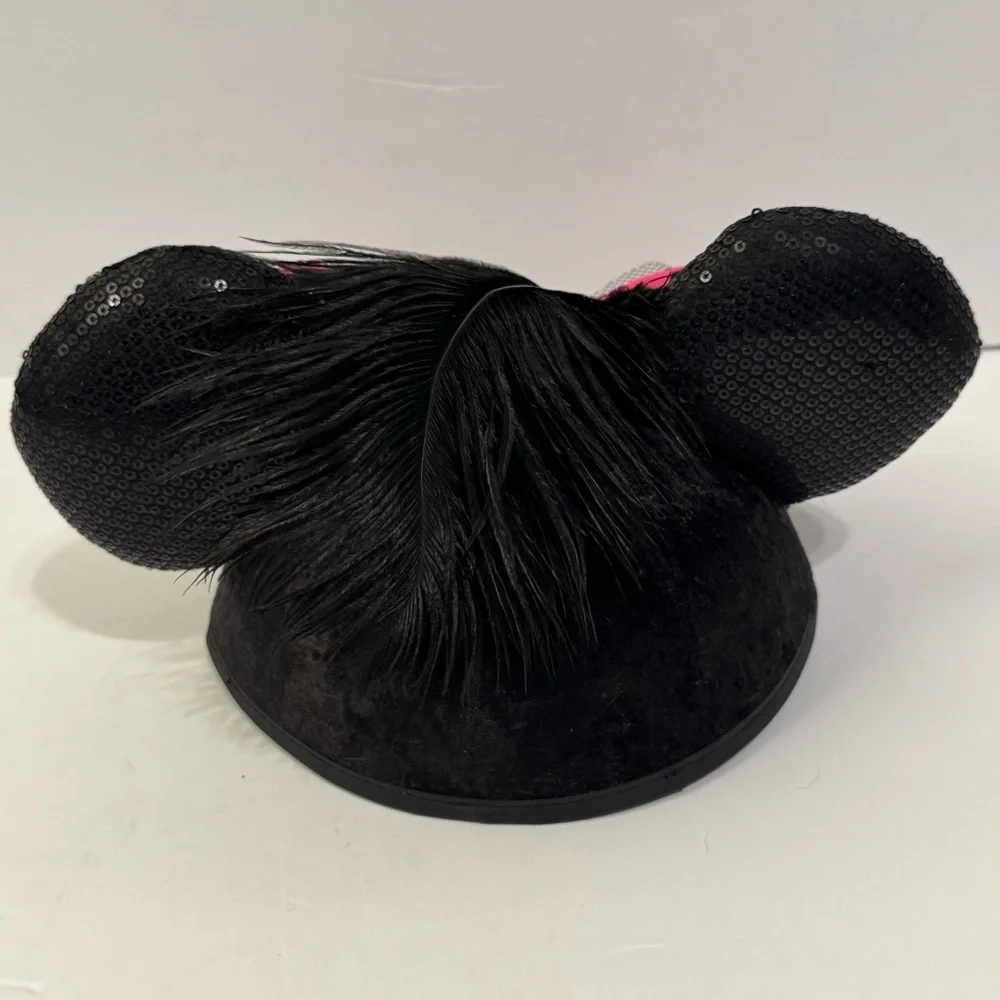 Disney Black and Pink Polka Dot Minnie Ears Hat youth Disney Parks